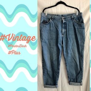 VINTAGE! PLUS! High Waist Boyfriend Girlfriend Medium Wash Lee 20W